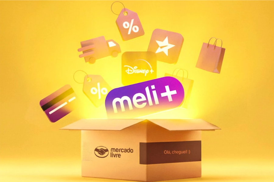 Consumidores acessando serviços de streaming no Mercado Livre com frete rápido.