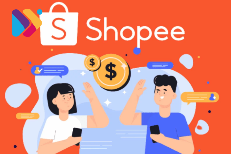 Afiliado da Shopee compartilhando links e ganhando comissão por vendas