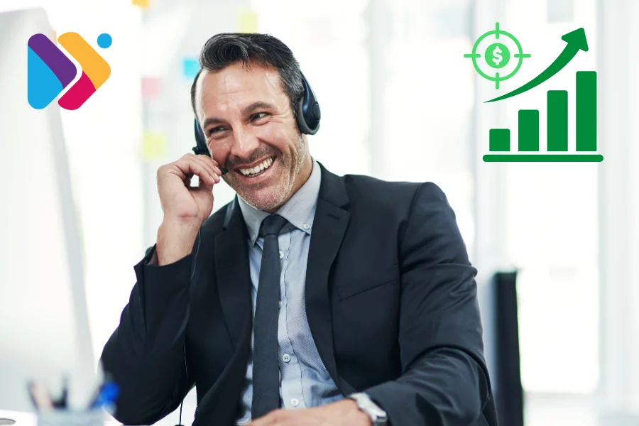 Empresário analisando dados de recompra no e-commerce