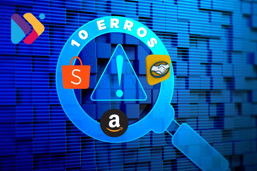 vendedor revisando anúncios e erros nos marketplaces