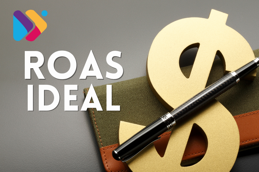 gráfico mostrando o cálculo de ROAS em campanhas de marketing digita