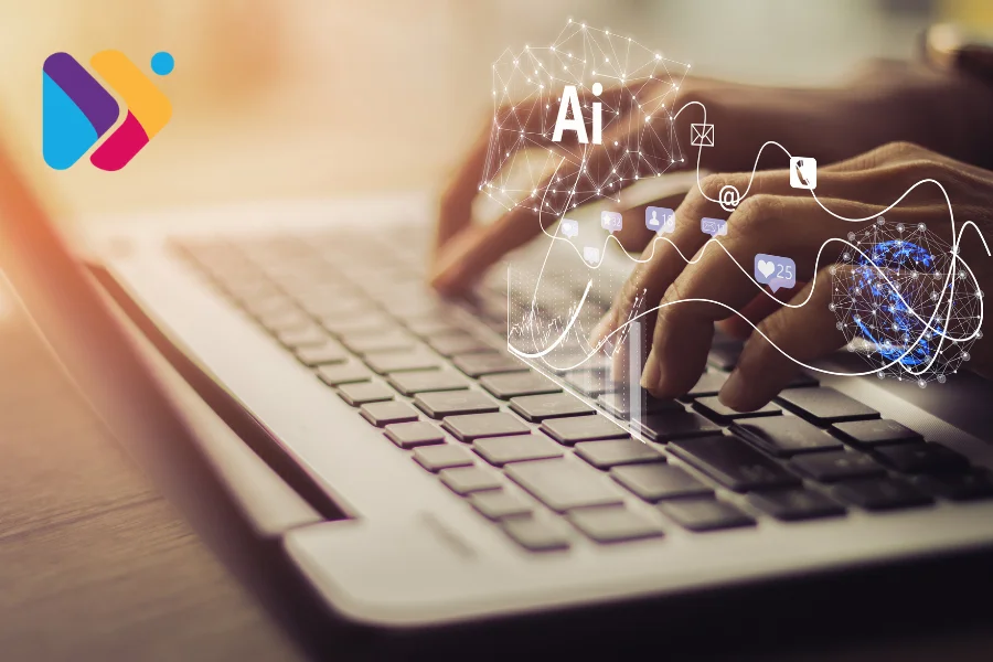 Representação tecnológica do futuro do e-commerce em 2025