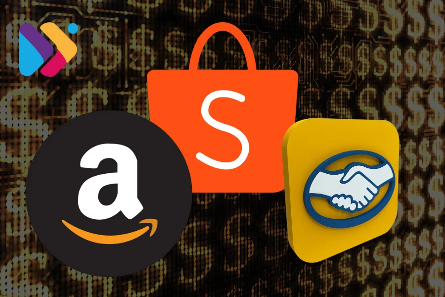 Comparação entre Shopee, Mercado Livre e Amazon para saber qual marketplace paga mais ao vendedor.