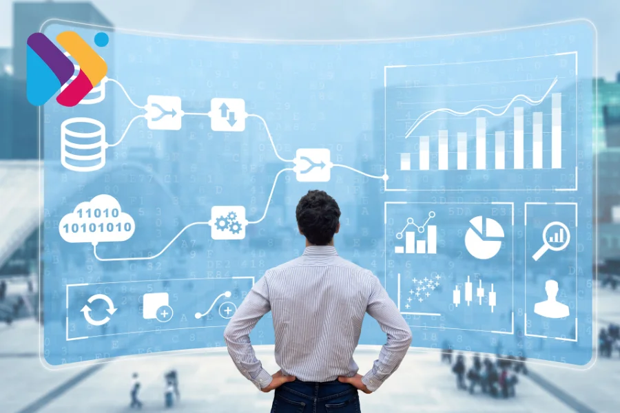 Gráfico ilustrando indicadores de performance essenciais para marketplaces.