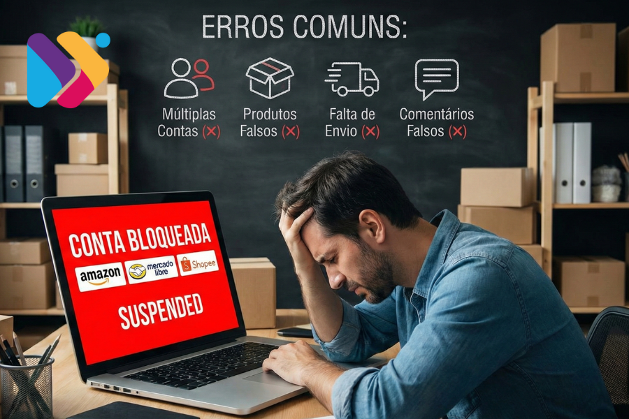 Erros comuns que causam bloqueio de conta nos marketplaces