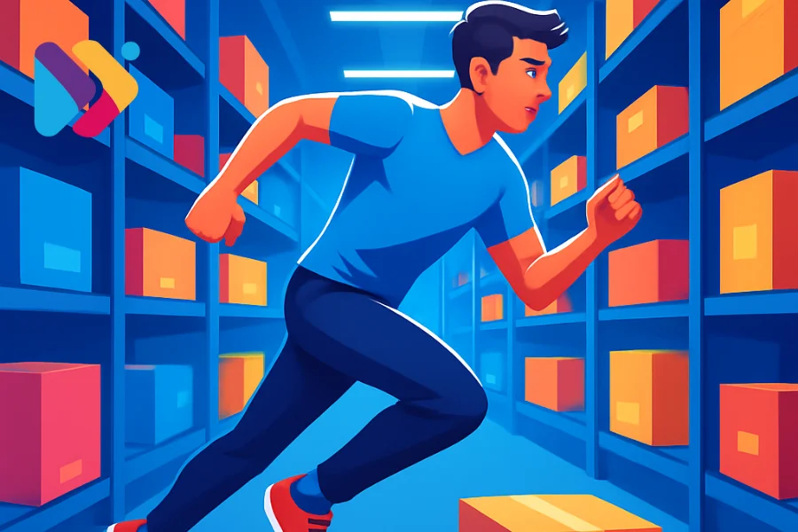 Empreendedor analisando vendas no notebook destacando a importância da velocidade no e-commerce