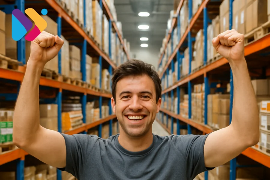 Empreendedor organizando a operação da empresa utilizando ERP no computador.
