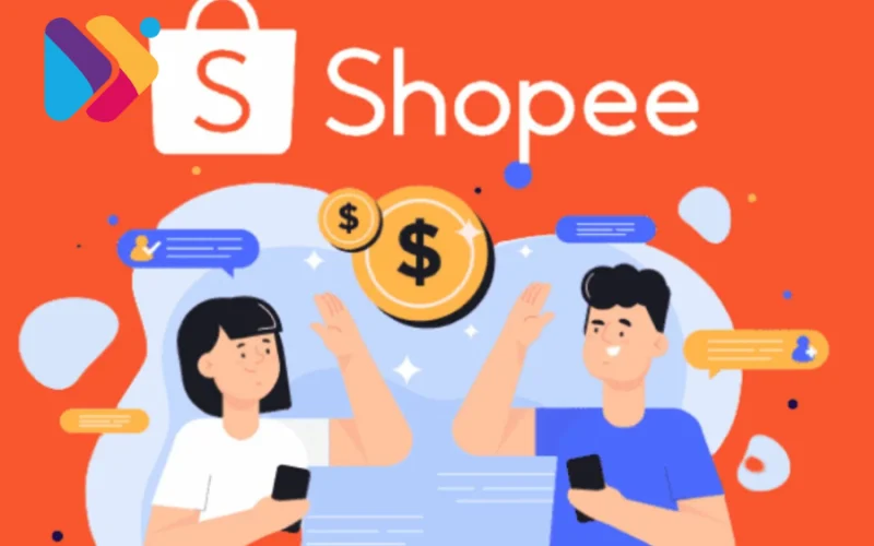 Afiliado da Shopee compartilhando links e ganhando comissão por vendas