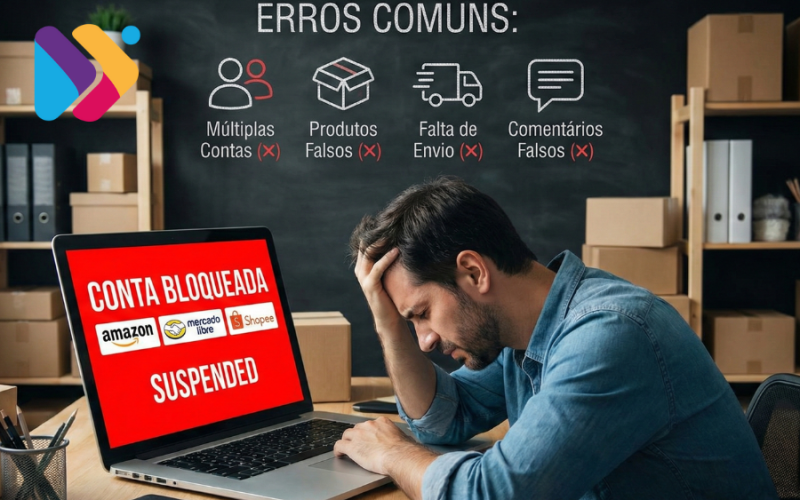 Erros comuns que causam bloqueio de conta nos marketplaces