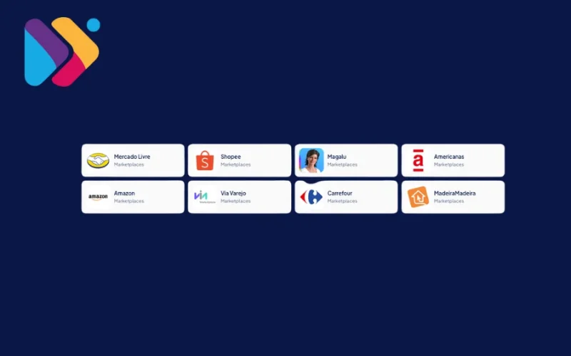 Painel do Hub da Olist mostrando mais de 100 integrações ativas para vendedores multicanais.