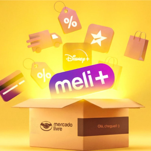 Consumidores acessando serviços de streaming no Mercado Livre com frete rápido.