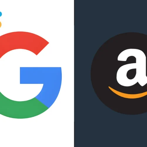 Ilustração representando a integração entre os serviços de nuvem Amazon AWS e Google Cloud