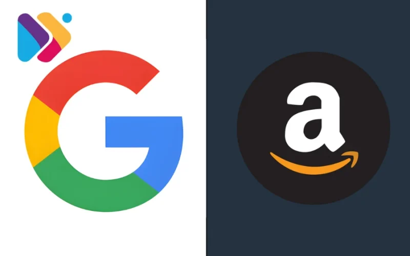 Ilustração representando a integração entre os serviços de nuvem Amazon AWS e Google Cloud