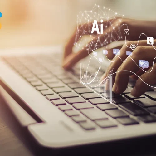 Representação tecnológica do futuro do e-commerce em 2025