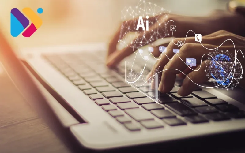 Representação tecnológica do futuro do e-commerce em 2025