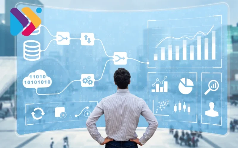 Gráfico ilustrando indicadores de performance essenciais para marketplaces.
