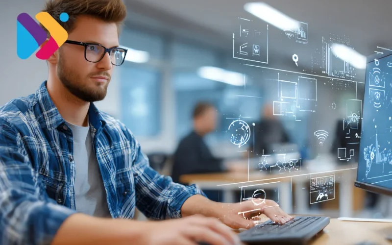 Dashboard de ERP mostrando controle de estoque, vendas e pedidos