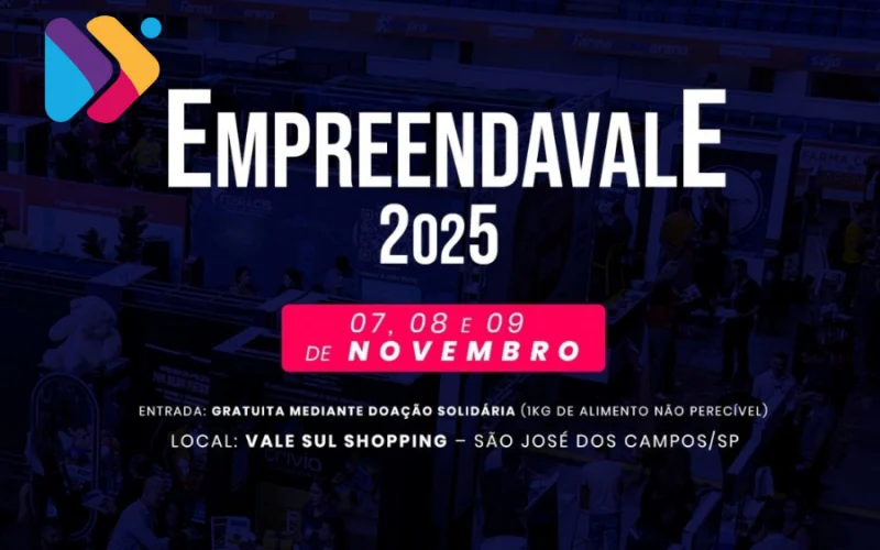Participantes do EmpreendaVale 2025 em palestras e rodadas de negócios interagindo com expositores e investidores.